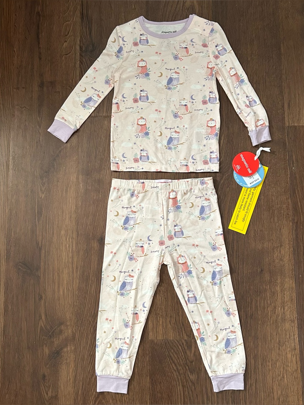Magnetic Me Owl Love You PJ Set 2T Long Sleeve Pants NWT